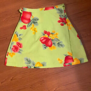 Hilo Hattie Hawaiian Lime Green wrap shirt